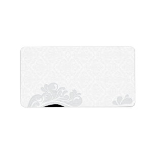 Étiquette Motif gris de inspiration floral et de damassé