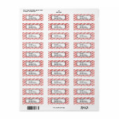 Étiquette motif Heureuse Sainte-Valentin Red Pink Hearts (Feuille entière)