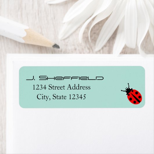 Étiquette Motif Ladybug (En situation)