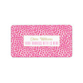 Étiquette Motif léopard rose chaud (Devant)