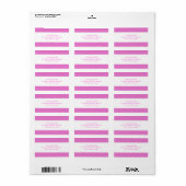 Étiquette Motif Lollypop rose (Feuille entière)