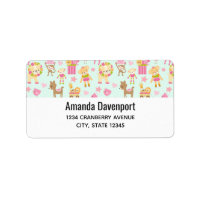 Motif mignon avec Animaux et Jouets heureux