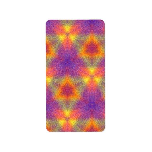 Étiquette Motif multicolore moderne (Devant)