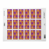 Étiquette Motif multicolore moderne (Feuille entière)