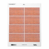 Étiquette Motif mur en brique (Feuille entière)