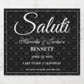 Étiquette Motif noir classique (Étiquettes simples)