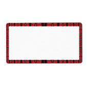 Étiquette motif noir rouge (Devant)