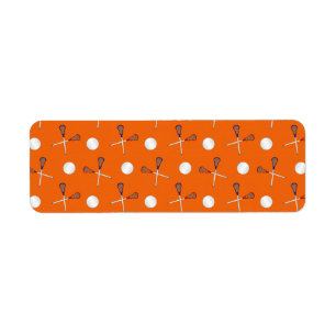 Étiquette Motif orange de lacrosse
