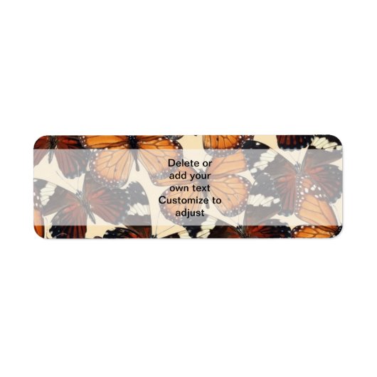 Étiquette motif papillon Brown (Devant)