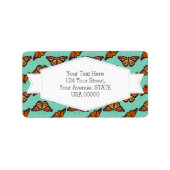 Étiquette Motif papillon Monarch (Devant)