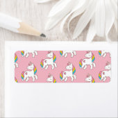 Étiquette Motif Pastel Pink Unicorn (En situation)