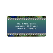 Étiquette Motif Peacock avec perles (Devant)