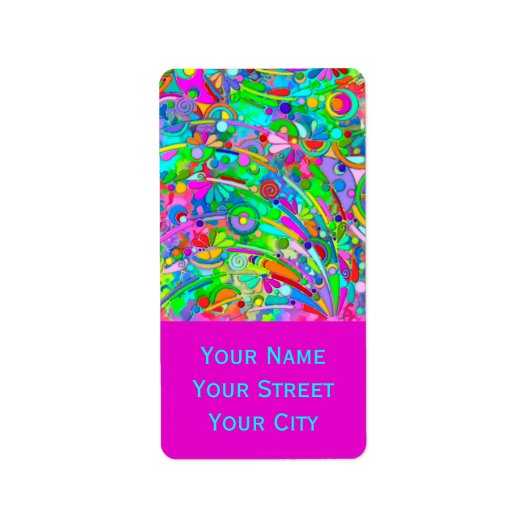 Étiquette Motif Peint À La Main Et Numériquement Art 18 (Devant)