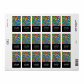 Étiquette Motif Peint À La Main Et Numériquement Art 53 (Feuille entière)