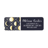 Étiquette Motif Phases de lune céleste (Devant)