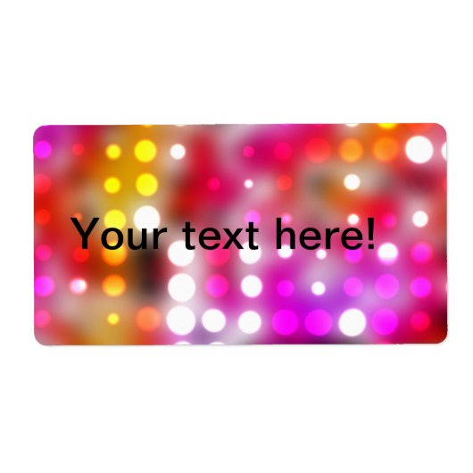 Étiquette Motif point (Devant)