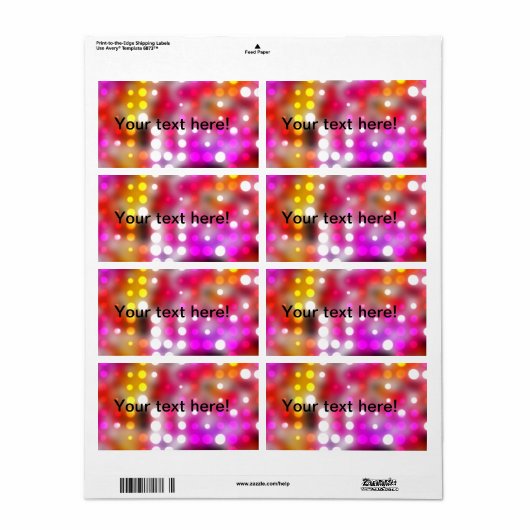 Étiquette Motif point (Feuille entière)