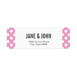 Étiquette Motif Pois rose pâle