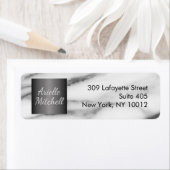 Étiquette Motif professionnel élégant en marbre d'albâtre (En situation)