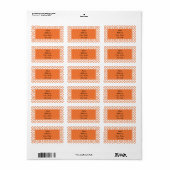 Étiquette Motif Quatrefoil Orange (Feuille entière)