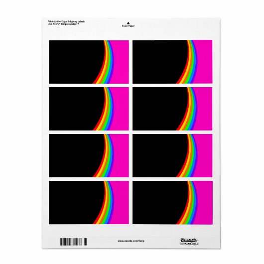 ÉTIQUETTE MOTIF RAINBOW (Feuille entière)