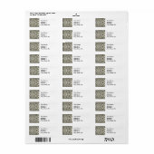 Étiquette Motif rayé de zèbre (Feuille entière)