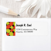 Étiquette Motif rétro Abstrait floral (En situation)