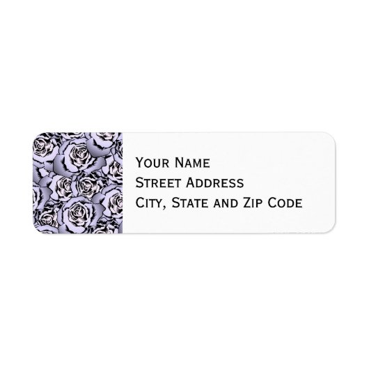 Étiquette Motif Rose Lavender (Devant)