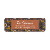 Étiquette Motif rose or Chickadees (Devant)