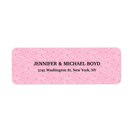 Étiquette Motif rose Retro élégant classique famille (Devant)