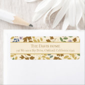 Étiquette Motif Rustic Fall Foliing (En situation)