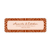 Étiquette Motif tribal moderne de Boho (Devant)