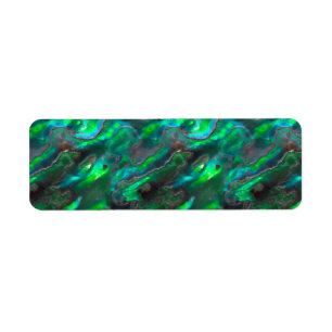 Étiquette Motif turquoise de photo de texture nacrée