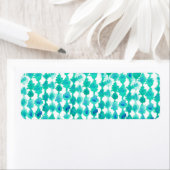 Étiquette Motif turquoise Ikat (En situation)