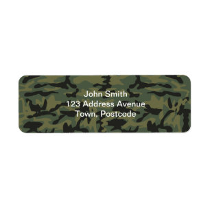 Étiquette Motif vert de camo