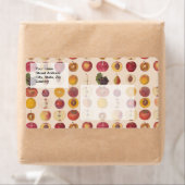 Étiquette Motif vintage de fruits (En situation)