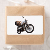 Étiquette Moto avec un tonneau de vin (En situation)