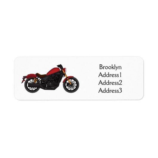 Étiquette moto de style croiseur cool (Devant)