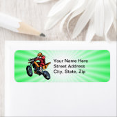 Étiquette Motocross vert néon (En situation)
