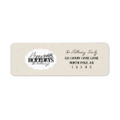 Étiquette Motoneige d'hiver tirée à la main avec élégant scr (Devant)