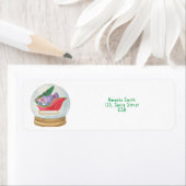 Étiquette Motoneige père Noël (En situation)