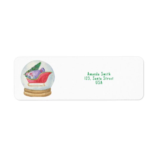 Étiquette Motoneige père Noël (Devant)