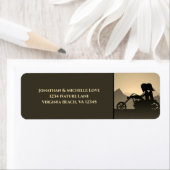 Étiquette Motorcycle Couple Mountain Adresse (En situation)