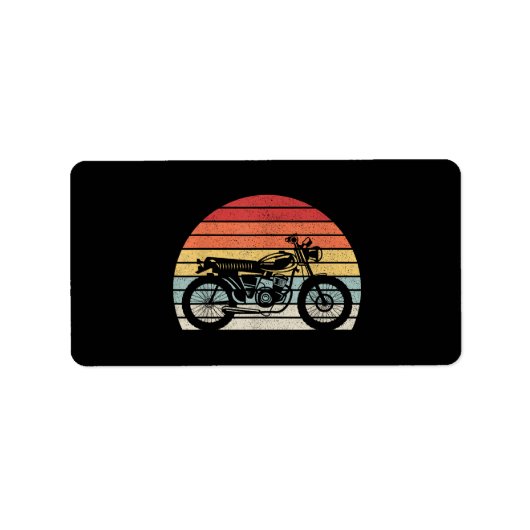 Étiquette Motorcycle vintage (Devant)