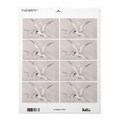 Étiquette Mouettes vintages Customisé Retro Seagull Modèle (Feuille entière)