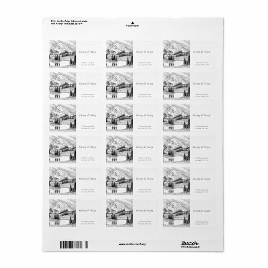 Étiquette Mount Rainier, Washington (Feuille entière)