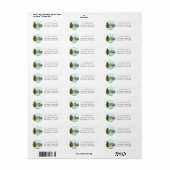 Étiquette Mountains & Trees Rustic Return Adresse Label (Feuille entière)