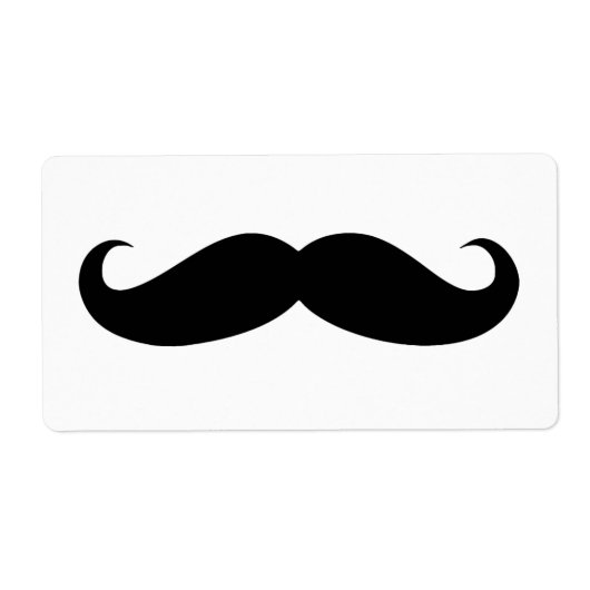 Étiquette Moustache déguiser drôle (Devant)