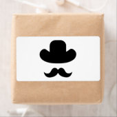 Étiquette Moustache et casquette (En situation)