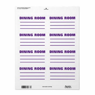 Étiquette Moving Packing Organizing Labels - Dining Room